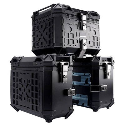 Embossed Tail Box Riding Tool Motorcycle trunk - 45l35l-armor-three-boxes