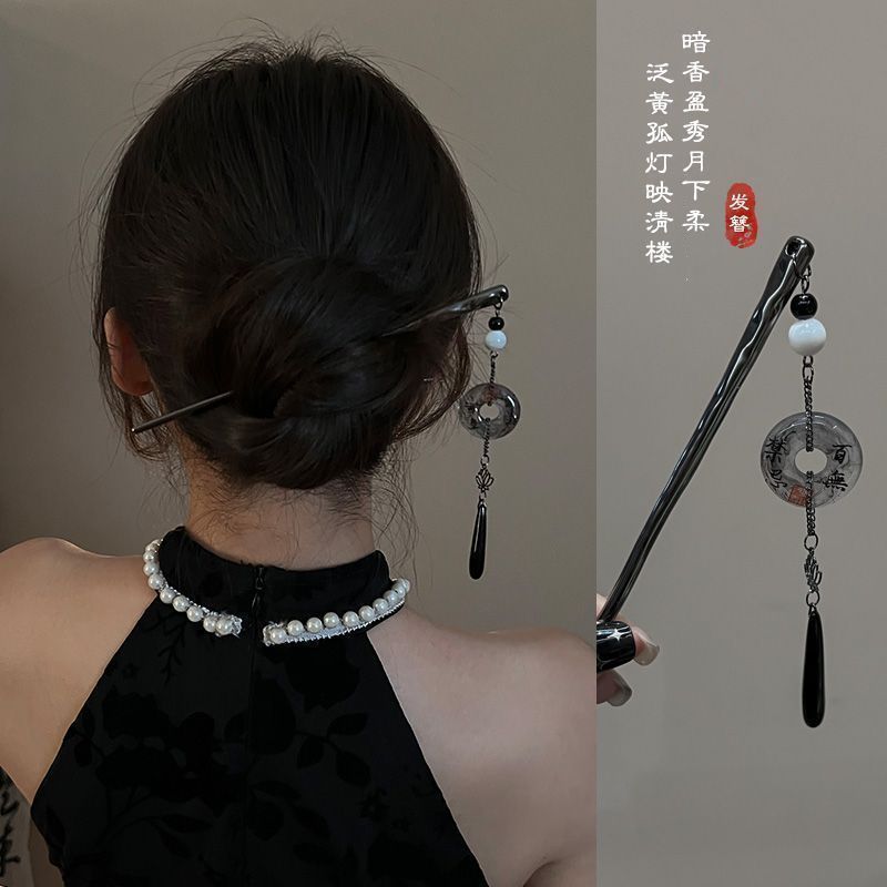 Nuevo estilo chino antiguo clip de cabello para mujeres acristaladas clip de brillo de brillo de alto nivel nuevo estilo chino clip de cabello simple clip