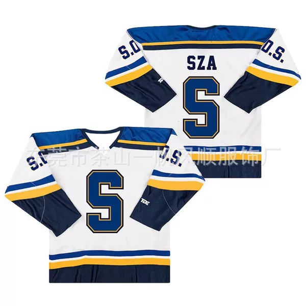 Cross-Border European and American Sizes Long-Sleeved T-Shirt Top Amazon Men's Outdoor Black Hockey Jersey Sports Shirt