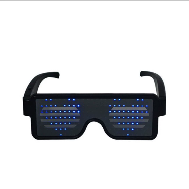 Светящиеся очки, светодиодные праздничные жалюзи, очки со вспышкой, динамическое изображение, атмосфера, реквизит для поддержки, очки, праздничные принадлежности
