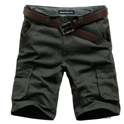 Specially available for cross-border summer fatter large-size work shorts for men's summer youth thin 5 quarter pants, multi-pocket breeches