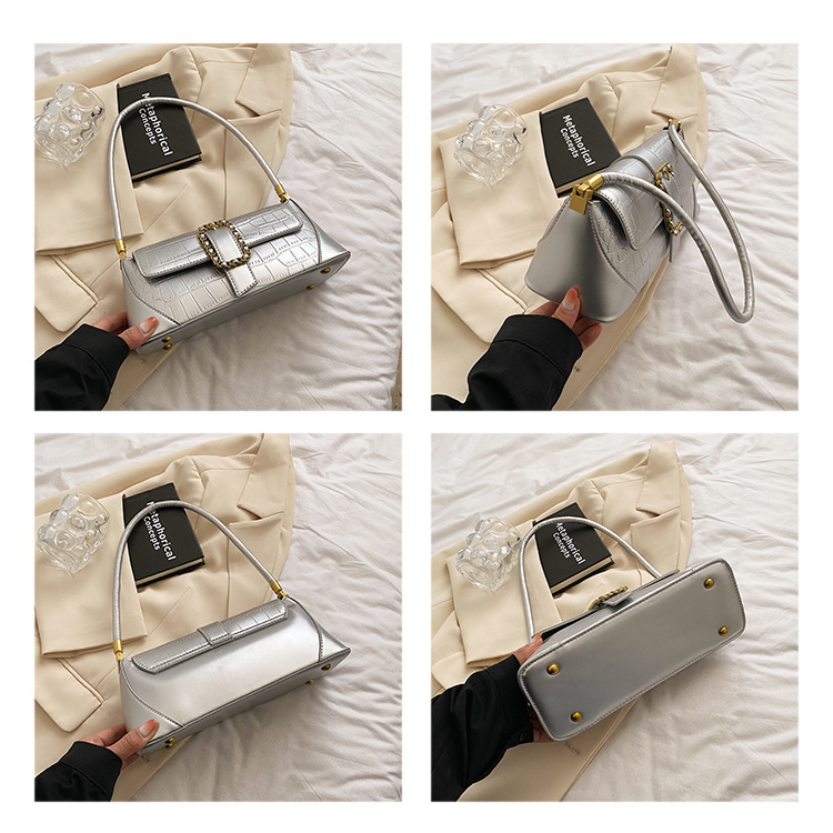 Taschen beliebte Damentasche 2023 Sommer neues Produkt Mode einfache Schulterhandtasche Netz rot gleichen Stil geprägte Achselhöhlentasche_voghion.com