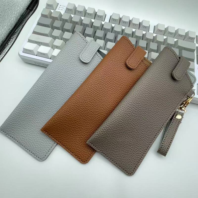 Ready-Made Simple Leather Glasses Bag, Sunglasses, Anti-Scratch Leather Case, Portable Anti-Lost Glasses Bag Protection