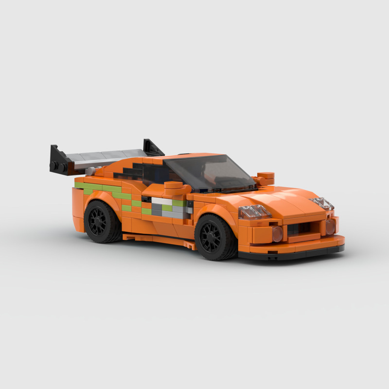 Moc Building Blocks Are Compatible with Lego Supra Mk4 Bull Demon Orange Edition Speed Series Jdm Cross-Border Hot Sale Moc Building Blocks Are Compatible with Lego Supra Mk4 Bull Demon Orange Edition Speed Series Jdm Cross-Border Hot Sale