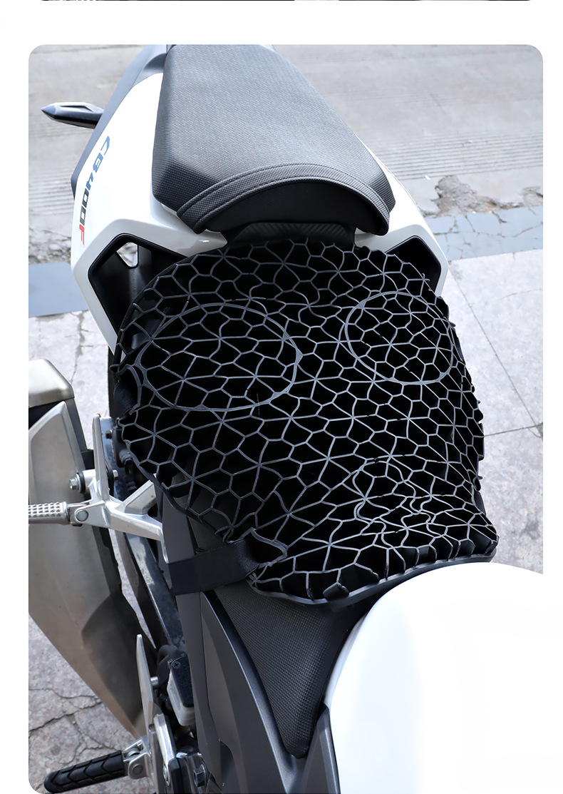 Shock-Absorbing Motorcycle Seat Cushion, Sun-Proof Electric Vehicle Seat Cushion, Cushioning, Soft, Quick-Drying, Heat-Insulating Motorcycle Cushion, Cross-Border Hot Selling