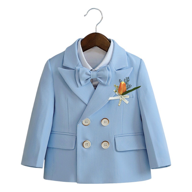 Children's suit autumn and winter New British style wedding flower girl dress suit baby's birthday banquet costume