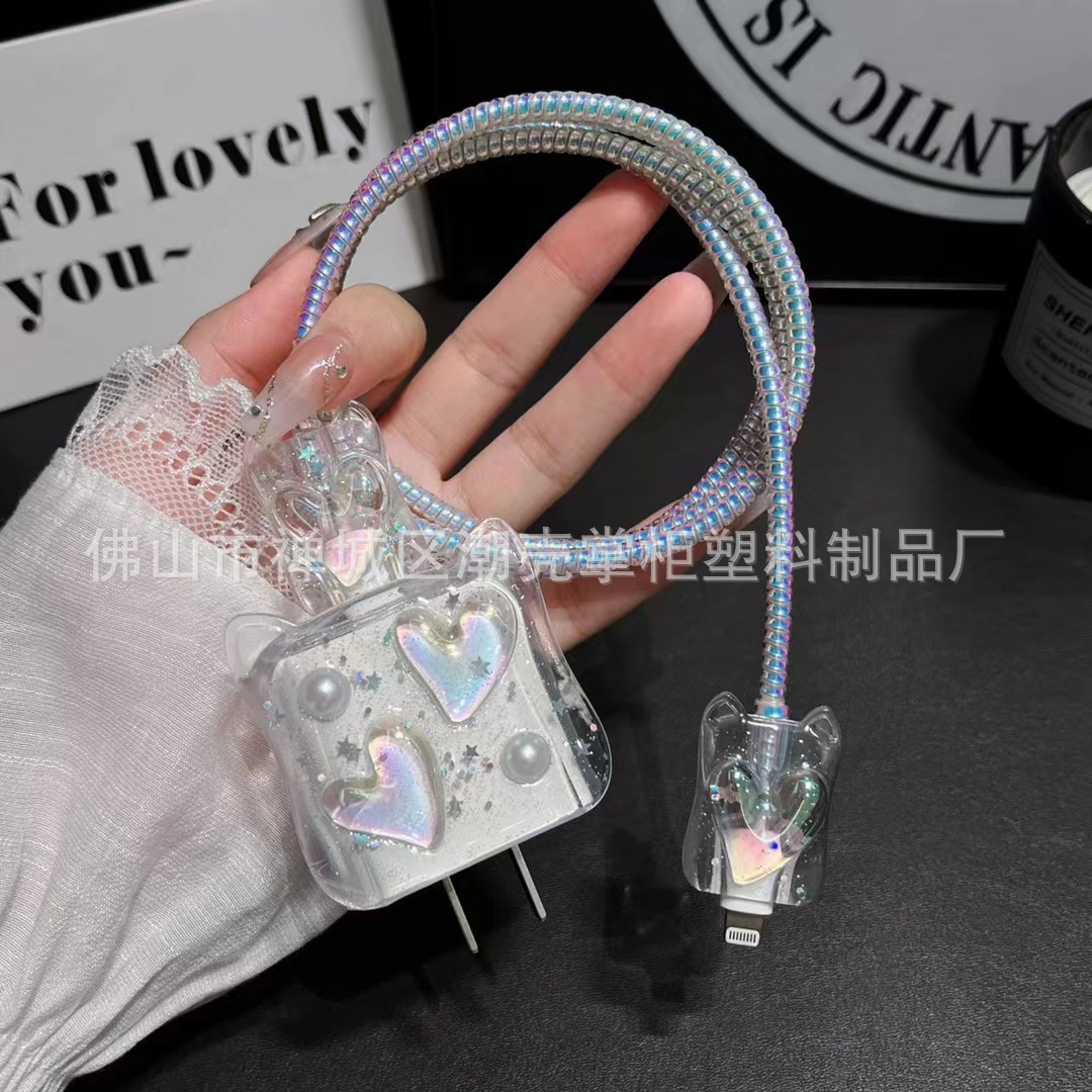 Cat Ear Data Cable Cover 20W para Apple iPhone15 Nuevo teléfono 13PRO 13 Carga rápida 12 Carga