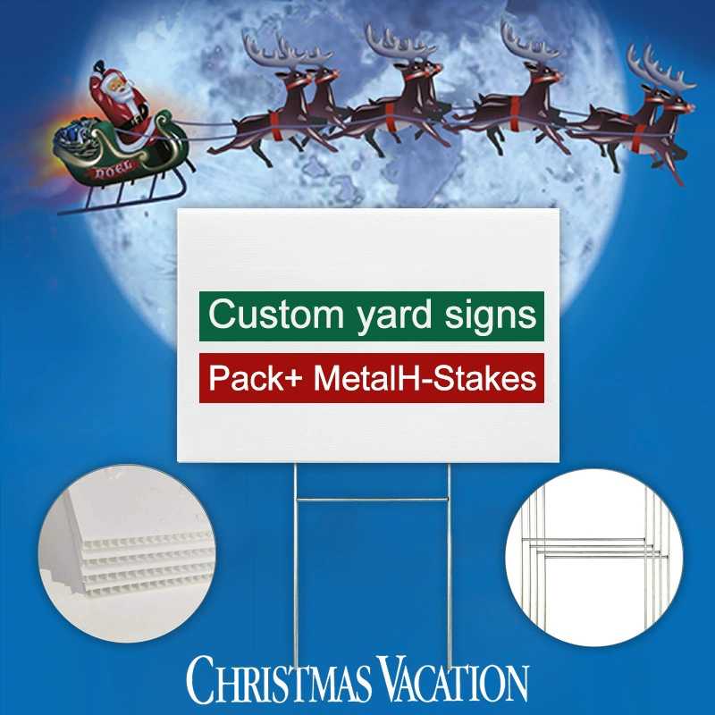Новый Amazon Горячая Распродажа вывеска Рождество Открытый двор Газон Декор PP Пластиковые Пустые Вставки