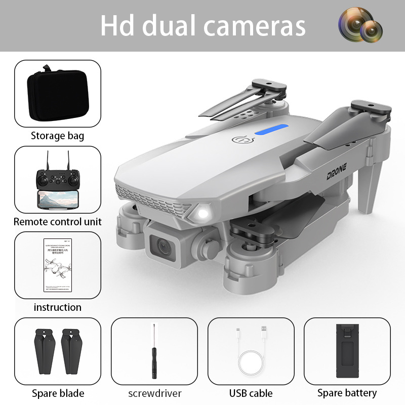 Dron Cuadricóptero Plegable E88PRO con Cámara Doble y Altura Fija