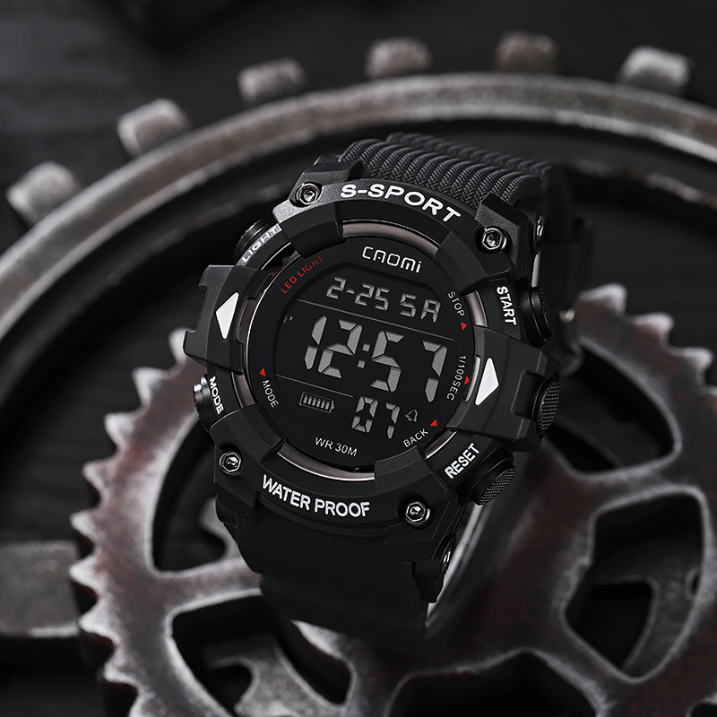 Nuevo reloj de moda al aire libre para hombres estudiantes tendencia adolescente gran dial impermeable multifuncional reloj electrónico deportivo para hombres