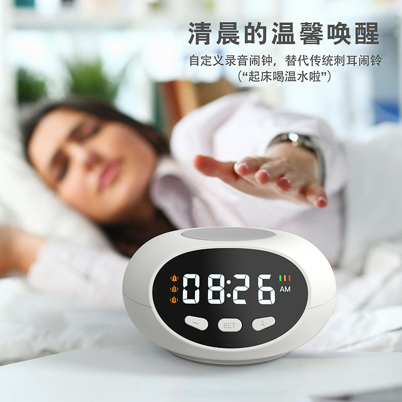 国境を越えて人気のあるAmazon音声放送LCDスクリーン、録音可能な専用着信音、多機能時刻表示目覚まし時計|undefined