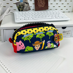 ins cartoon high-value Toy Story printed pencil case for primary and secondary school students, large capacity, with extra-large zipper.