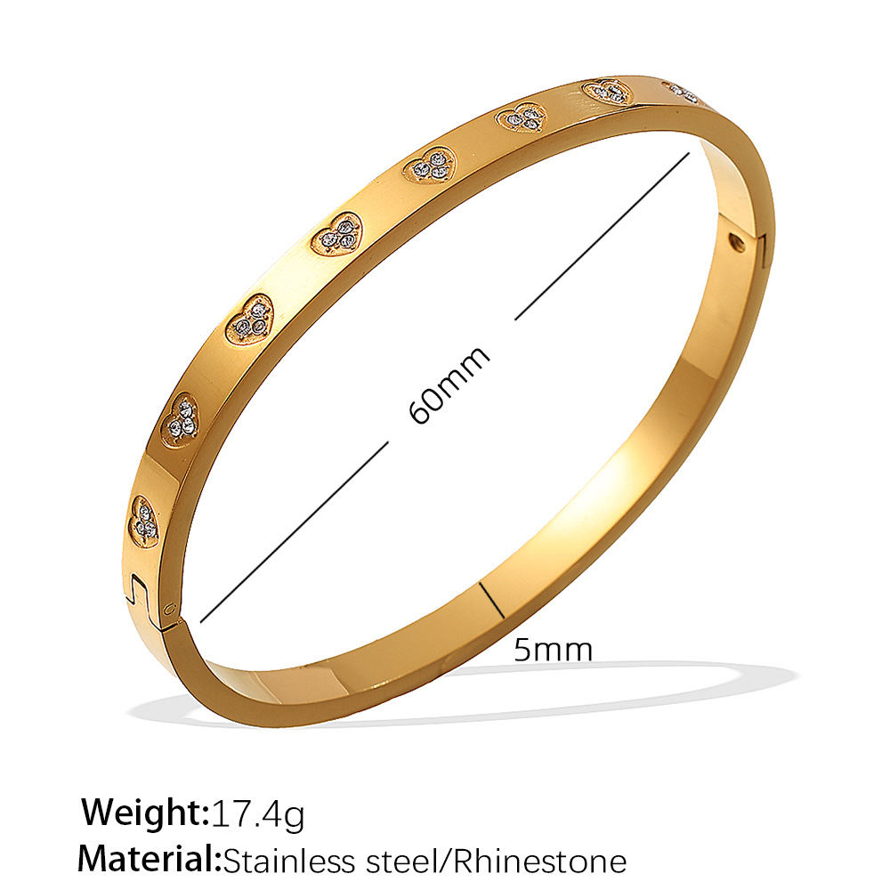 SZ202WEG 화이트 다이아몬드 골드 팔찌