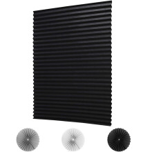 强遮光无纺布遮阳帘家用免打孔自粘百叶窗帘简易折叠百褶帘百叶窗