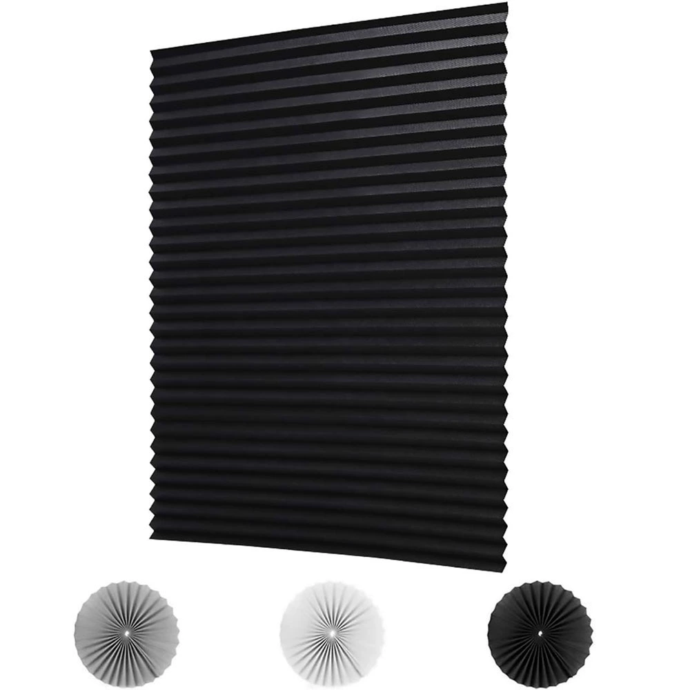 Прочные затемняющие нетканые солнцезащитные шторы, бытовые самоклеящиеся жалюзи без перфорации, простые складные плиссированные жалюзи