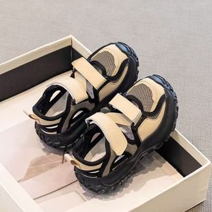 Girls' Sports Sandals 2025 Summer New Thin Children's Hollow Soft Bottom Simple Student Version Trendy Daddy Sandals