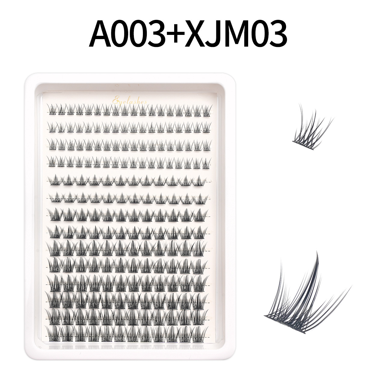 Amazon venta en caliente sobre las pestañas falsas bajo las pestañas combinación de comercio exterior, Europa y América, cabello D-curso DIY ojos pestañas al por mayor