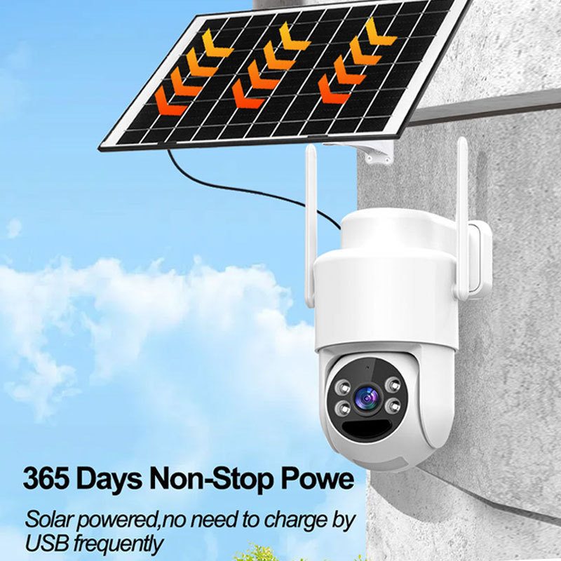 Wireless wifi solar monitor camera home HD network 4G outdoor dual light remote camera