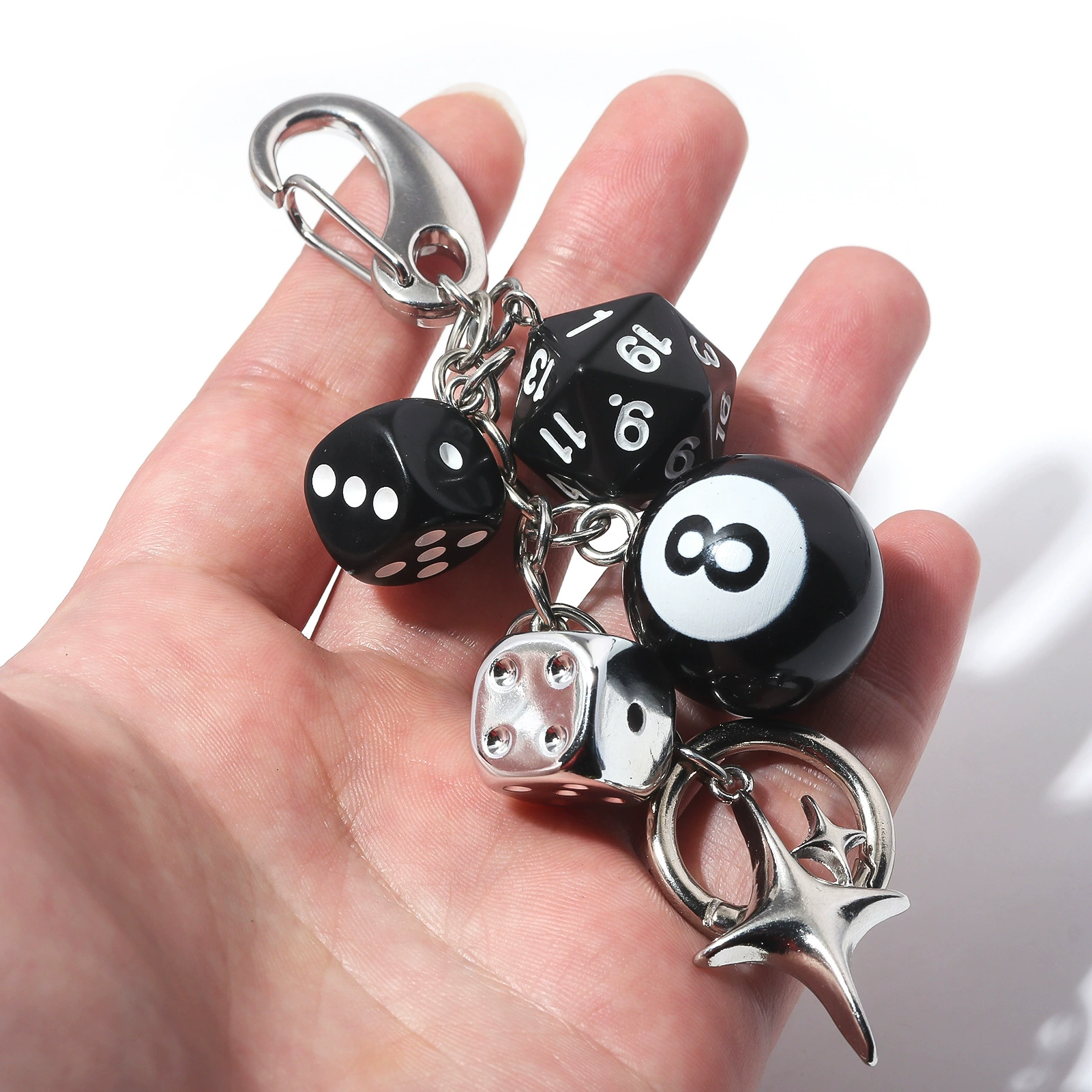 Classic table dice, keychain, mobile phone, pendant