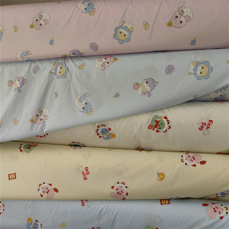 1.6幅宽春夏新款家纺面料床上用品布料水果印花布 碎花纯棉布批发