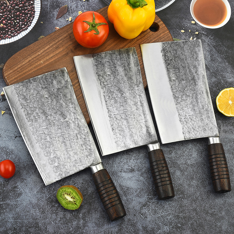 Pure handwork old-fashioned kitchen knife Large Jiujiang commercial Chopping knife Ducks and geese Spareribs Roast meat shop Dedicated