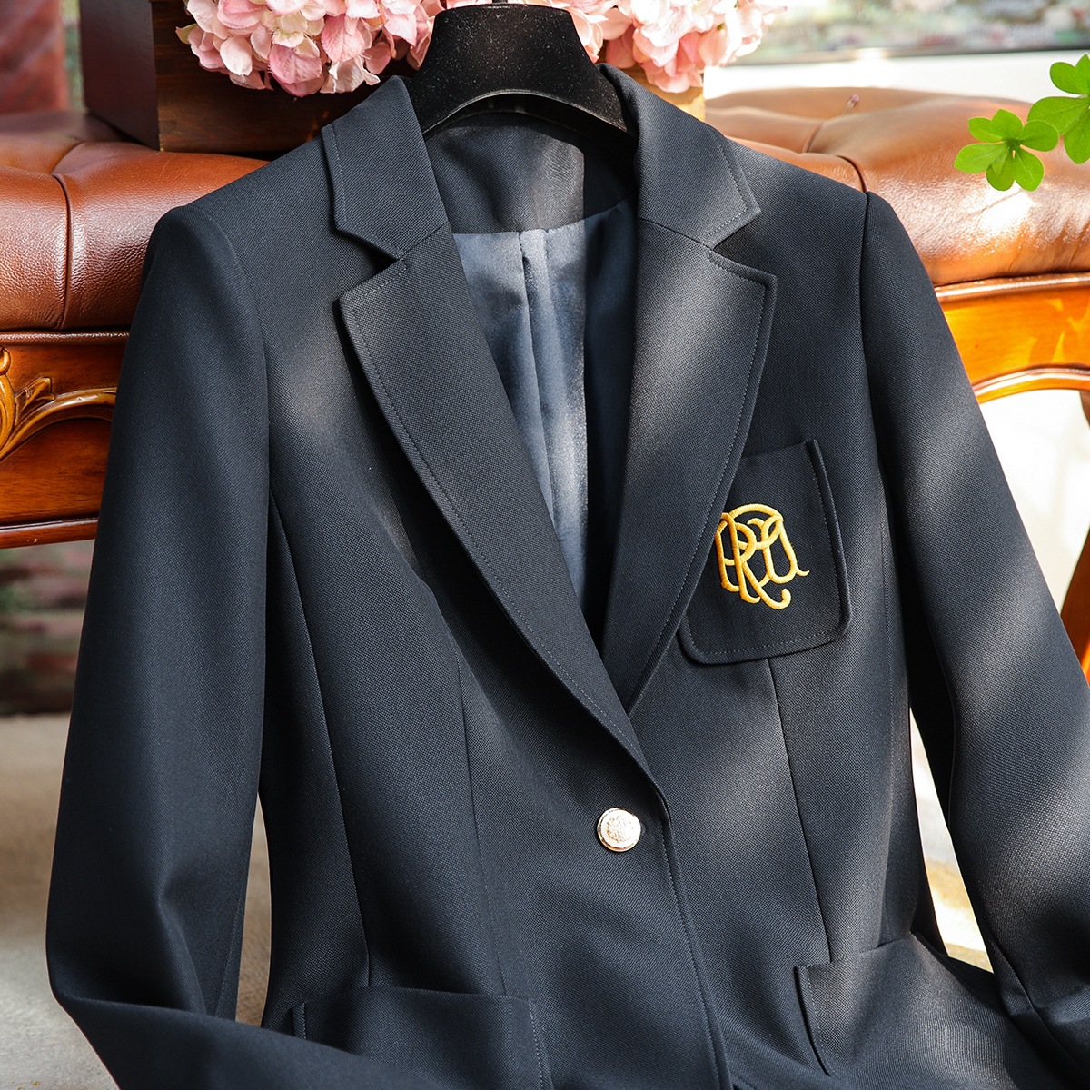 One Button Slim Suit Jacket Women's Clothing 0724