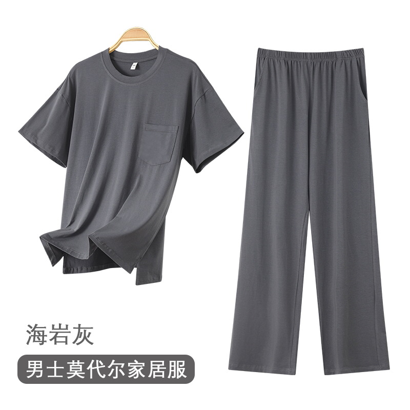 714 남자 바다 바위 재 [둥근 목 바지]