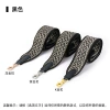 W pattern-black light gold buckle