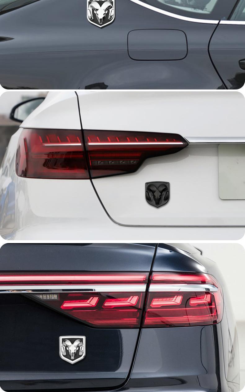 DODGE Ram car emblem, Coolway car emblem, Coolbo modified Ram head emblem, personalized rear emblem, metal car sticker
