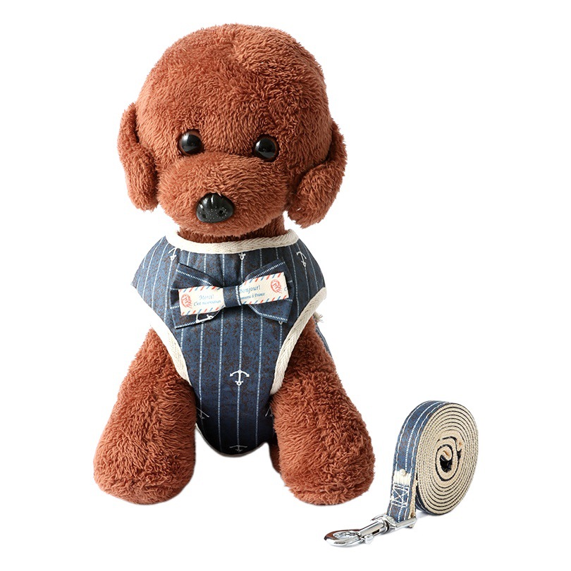 Correa con arnés para perros con lazo, arnés para mascotas para gatos y perros pequeños, correa especial para caminar al aire libre.