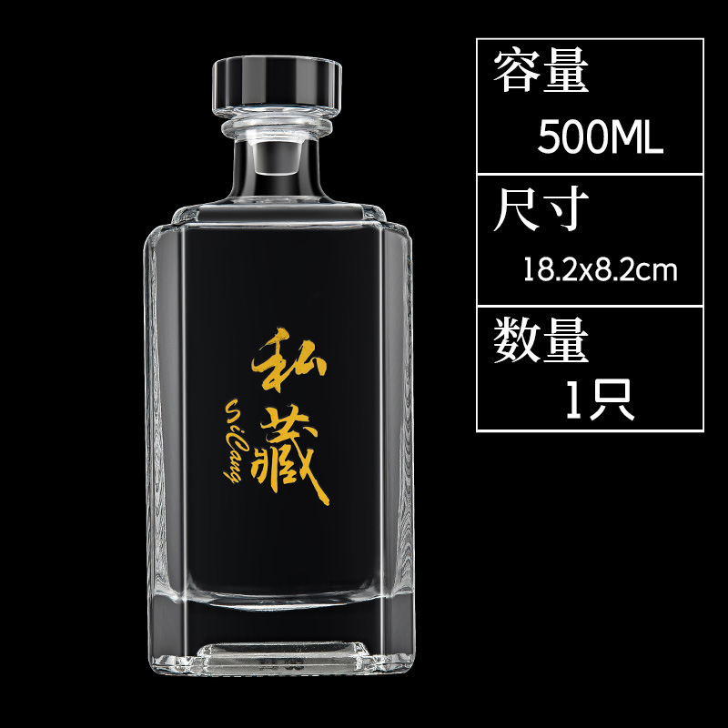 卸売供給 0.5kg パック自家製ワインボトル増粘ガラスワインボトル空のワインボトル白ワインボトルギフトボックスのフルセット|undefined