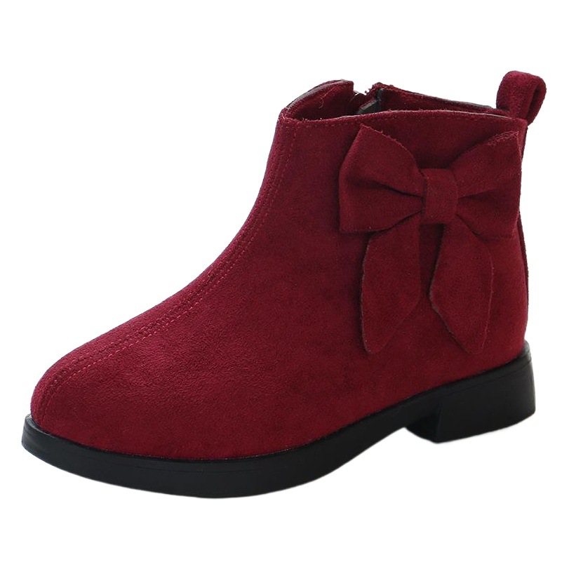 Girls' Boots Autumn and Winter 2026 New Korean Style Children's Fleece-Lined Princess Short Boots Winter Martin Boots for Older Children