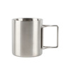 Coffee cup stainless steel with glass for camping, wholesale