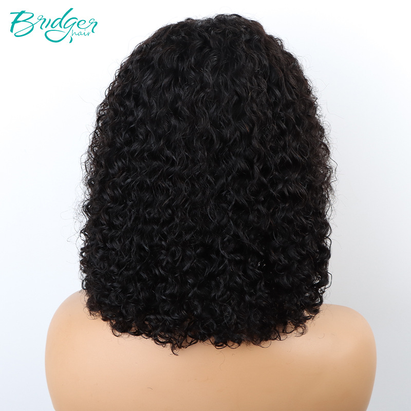 Parrucche per capelli umani ricci Jerry con copricapo BOB doppio 4*4 di fabbrica_voghion.com