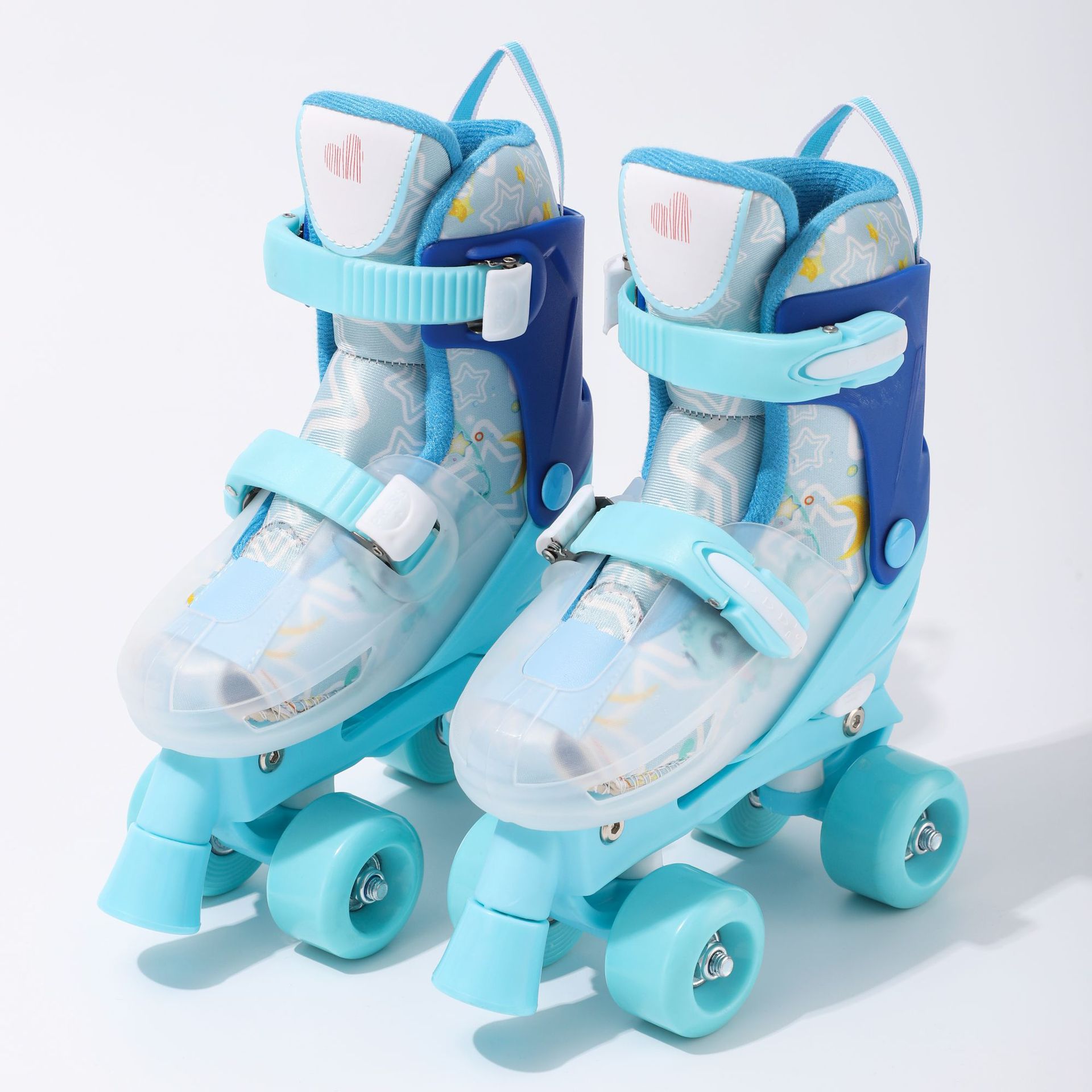 Source Factory Cross-Border Spot Double-Row Skates Adjustable Roller Skates for Beginners and Novices with Brakes