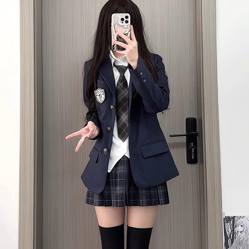 Jk制服紺色スーツスーツ学院風スーツジャケット|undefined