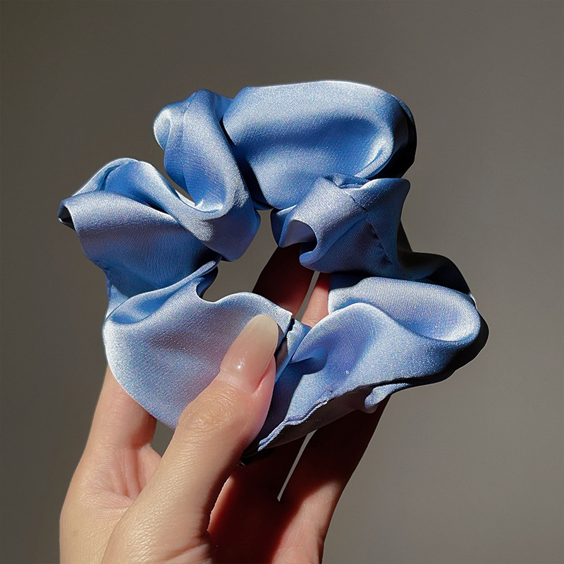 16g Weight Hair Tie Hair Accessories Type 1 Piece Quantity Holiday, Daily Occasion Solid Color Pattern Women's Gender Simple Style Style Satin Pork Intestine Hair Band   Artificial Silk Rubber Band Simple Retro Headband Hair Accessories 6