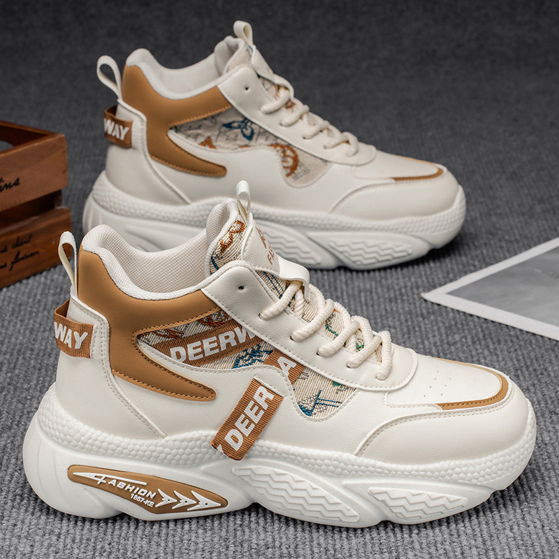 2025 Autumn Men's Shoes New Breathable High-Top Sports Shoes Men's Trendy Versatile Thick-Soled Casual Running Dad Shoes 2025 Autumn Men's Shoes New Breathable High-Top Sports Shoes Men's Trendy Versatile Thick-Soled Casual Running Dad Shoes