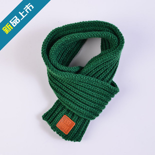 2025 New Korean Style Knitted Scarf for Boys and Girls, Cute, Fashionable, Pure Color, Simple, Autumn and Winter Baby and Kidsren to Keep Warm