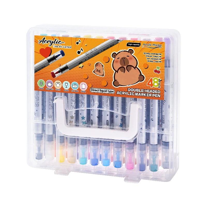 Acrylic, waterproof marker for students, Amazon, 48 colors, graffiti