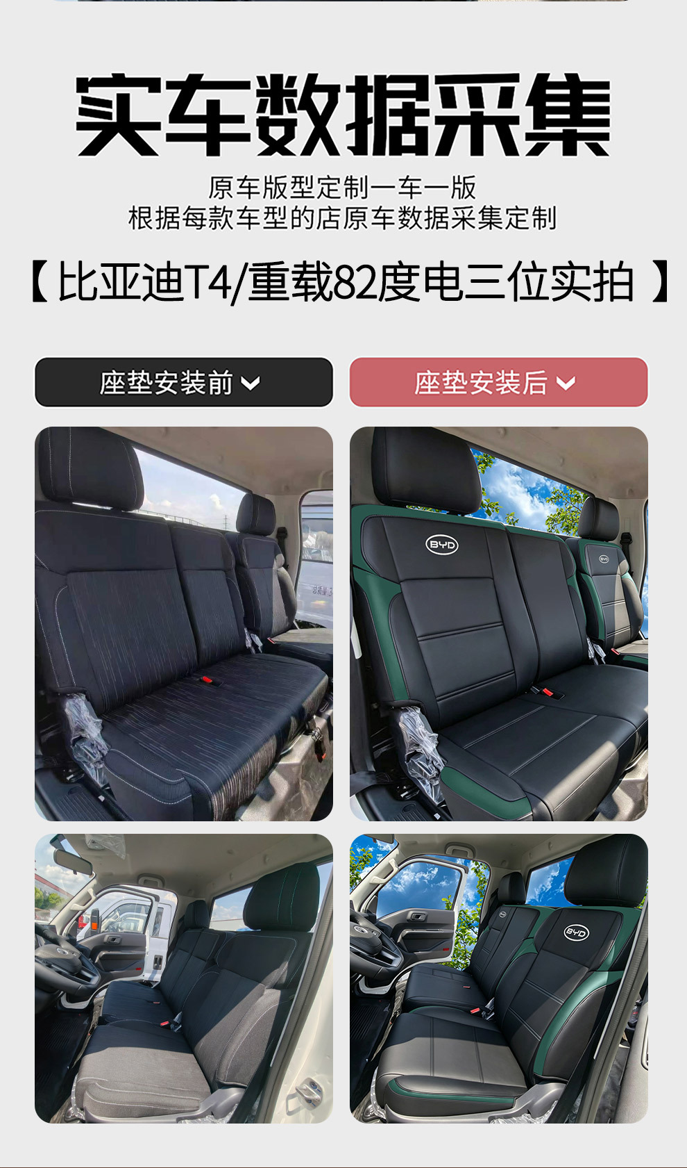 Truck BYD T4 Heavy-Duty Version BYD T5 Full-Coverage Seat Cover Truck Cushion Cover Breathable and Comfortable for All Seasons