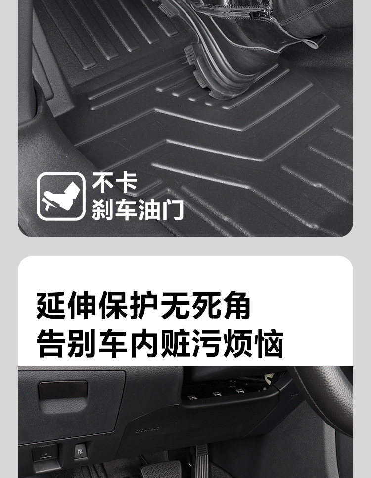 Suitable for Toyota Highlander seven-seater 09-26 models, full coverage modification accessories, decorative carpet, TPE car floor mats