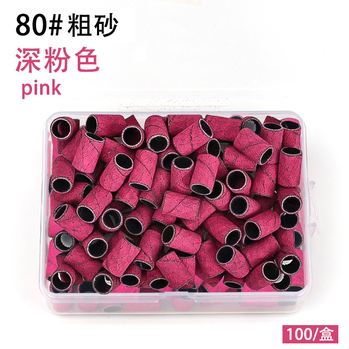 Transfronterizo nuevo clavo cabeza de molienda anillo de arena máquina de pulir eléctrica clavo anillo de molienda negro y blanco multi-color caja de montaje cojinete