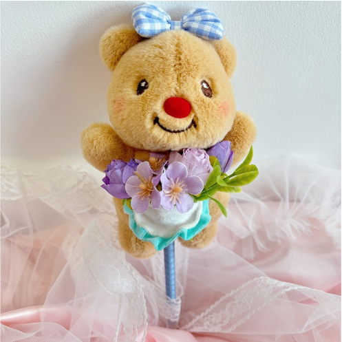 Día del Maestro regalo de mantequilla oso bouquet bolígrafo 2024 nuevo muñeco de dibujos animados para la maestra decoración