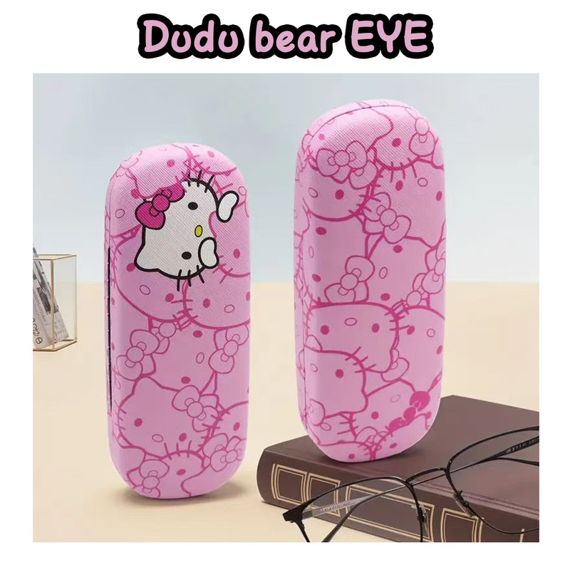 Cross-border New KT Glasses Case Student Portable Cute Glasses Storage Box Cartoon High-value Niche Sunglasses Cross-border New KT Glasses Case Student Portable Cute Glasses Storage Box Cartoon High-value Niche Sunglasses