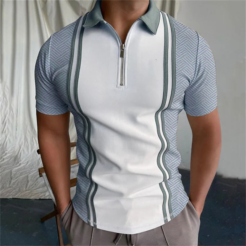 Polo uomo a maniche corte a righe per golf_voghion.com