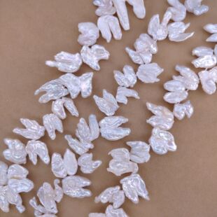 Natural Freshwater Baroque Panax notoginseng Hole Wings Shaped Pearl diy Handmade Jewelry Accessories Material Wholesale