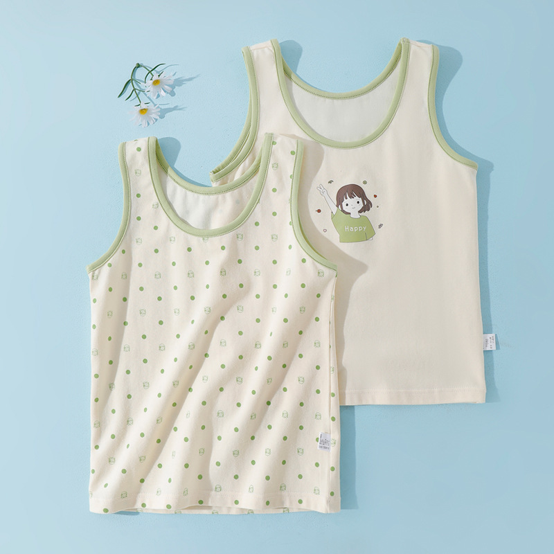 Children's Cotton Vest for Summer Wear Girls' Sling Class A Thin Bottoming Top for Small and Medium-sized Children