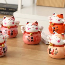新款热销陶瓷招财猫存钱罐摆件车载店铺开业收银台招财猫批发工厂