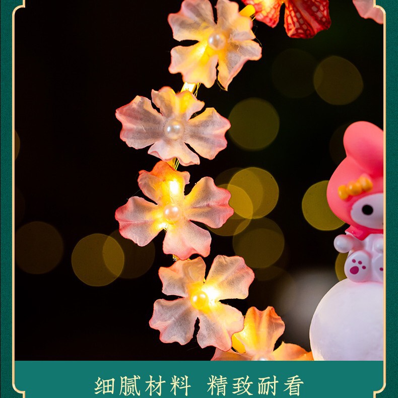 中秋灯笼荷花灯手提兔子发光古风灯笼手工diy材料包幼儿园批发|undefined